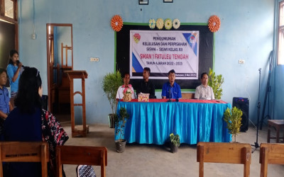 PENGUMUMAN KELULUSAN DAN PERPISAHAN PESERTA DIDIK KELAS XII SMA NEGERI 1 FATULEU TENGAH TAHUN PELAJARAN 2022/2023
